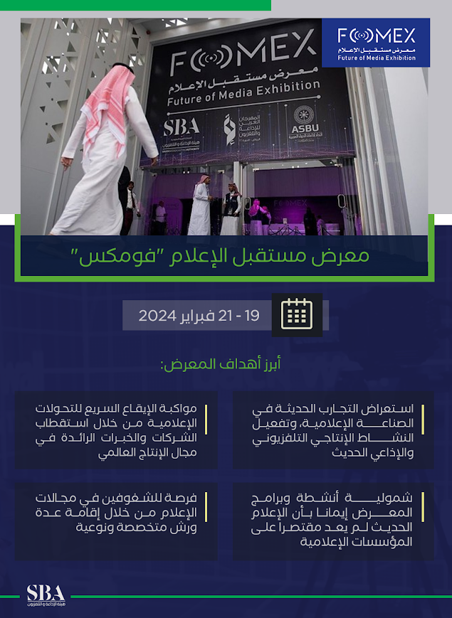 معرض مستقبل الإعلام FOMEX 19 - 21 فبراير 2024 أهداف المعرض